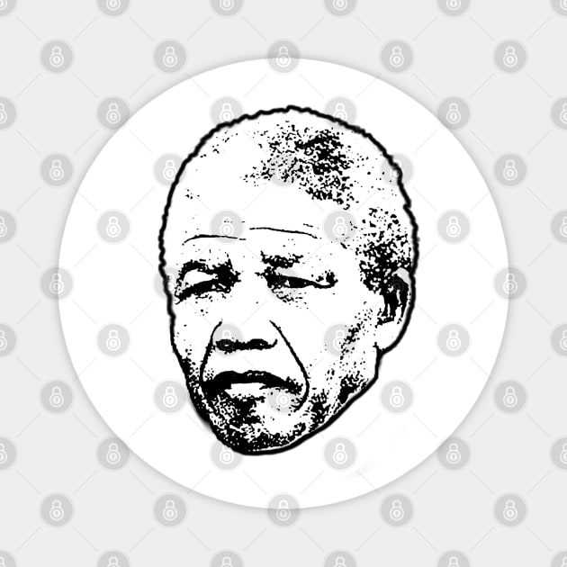 Nelson Mandela head Magnet by UrbanLifeApparel